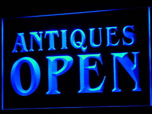 Antiques OPEN Shop Bar Beer Pub Neon Light Sign